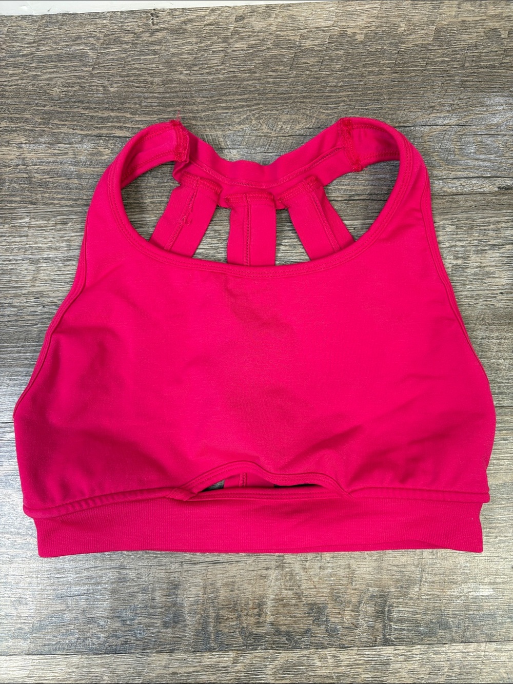Alphalete Pink Strappy Back Sports Bra Size Small